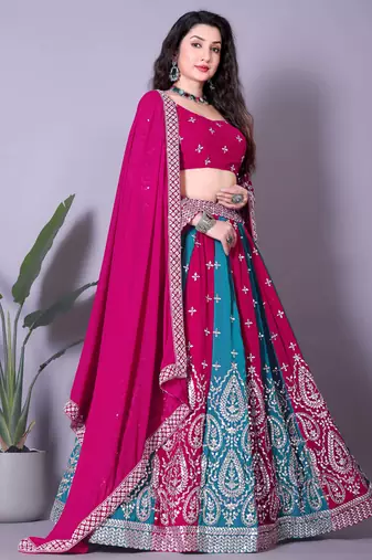 Pink  Designer Lehenga Choli with Blouse