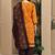 Orange cotton blend printed ready to wear patiala salwar suit