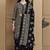 Beige & black cotton blend printed ready to wear patiala salwar suit