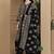 Beige & black cotton blend printed ready to wear patiala salwar suit