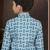 Blue rayon degital printed kurta and silk dupion pajama for kids