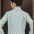 Green rayon degital printed kurta and silk dupion pajama for kids