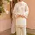 White Chanderi Kurta Set with Pink Embroidery Detailing