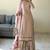 Peach Colour With Thread With Sequnce With Rivet Moti With Fancy Lace Broder Foux Gorgette Stitch For Women