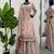 Peach Colour With Thread With Sequnce With Rivet Moti With Fancy Lace Broder Foux Gorgette Stitch For Women
