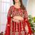 RED embroidered sequin net lehenga choli