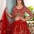 RED embroidered sequin net lehenga choli