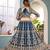 TEAL embroidered sequin net lehenga choli