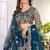 TEAL embroidered sequin net lehenga choli