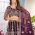 PURPLE embroidered sequin net lehenga choli