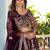 PURPLE embroidered sequin net lehenga choli