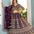 PURPLE embroidered sequin net lehenga choli