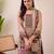 Multicolor Patchwork Printed Chinon Kurta Set with Green Pants and Dupatta