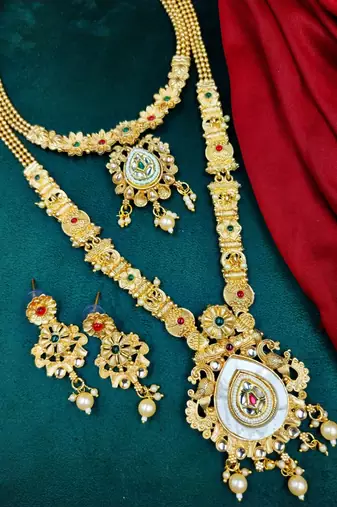 Bridal temple jewellery combo set for women | traditional south indian wedding jewellery