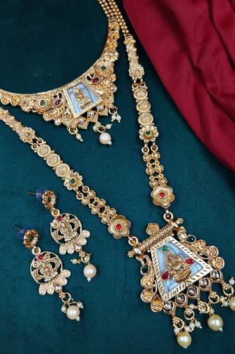 Bridal temple jewellery combo set for women | traditional south indian wedding jewellery