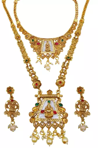 Bridal temple jewellery combo set for women | traditional south indian wedding jewellery