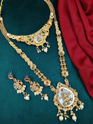 Bridal temple jewellery combo set for women | traditional south indian wedding jewellery 1