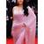Light Purple Georgette Sequins Embroidered Bollywood Saree