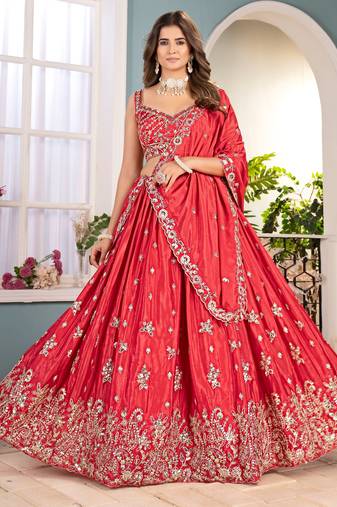 CARROT sequin EMBROIDERED LEHENGA choli