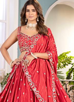 CARROT sequin EMBROIDERED LEHENGA choli 3