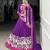 purple Pure Rayon Printed Chaniya Choli with Mirror Handwork & Lace Detailing