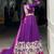 purple Pure Rayon Printed Chaniya Choli with Mirror Handwork & Lace Detailing