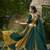 green Pure Cotton Chaniya Choli with Cowrie Lace Accents