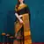 black cotton silk kutchi work saree with unstitched blouse
