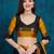 black cotton silk kutchi work saree with unstitched blouse