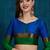 blue cotton silk kutchi work saree with unstitched blouse