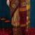 beige cotton silk kutchi work saree with unstitched blouse