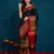 black cotton silk kutchi work saree with unstitched blouse