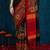 black cotton silk kutchi work saree with unstitched blouse