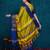 olive cotton silk kutchi work saree with unstitched blouse