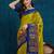 olive cotton silk kutchi work saree with unstitched blouse