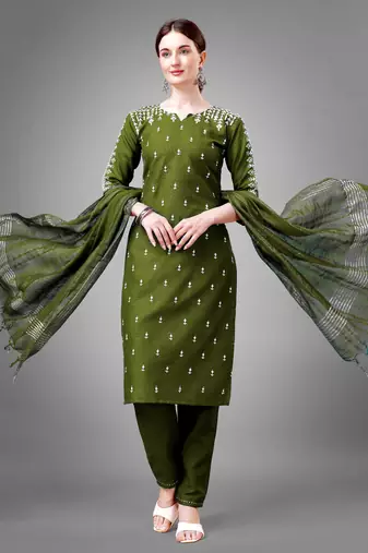  Women's Rayon Blend Floral Straight Printed Kurta Pant With Dupatta | kurta sets for woman