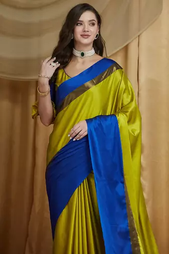 Riva enterprise women's cotton silk solid print saree with blouse