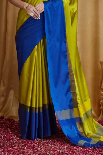 Riva enterprise women's cotton silk solid print saree with blouse