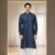 Navy blue cotton kurta churidar