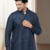 Navy blue cotton kurta churidar