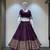 Traditional Roman Silk Wine Gota Lace Lehenga Choli