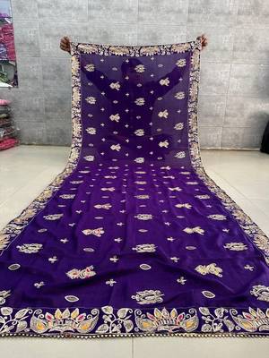 Traditional Roman silk blend White Gota Lace Lehenga Choli 2