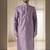Purple kurta churidar set for men's wear