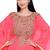 Glamorous Peach Designer Stitched Kaftan with Golden Handwork Embroidery – Perfect for Weddings & Celebrations