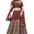 Maroon sequins and dori embroidered satin silk semi stitched lehenga choli