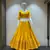Traditional Roman Silk Yellow Gota Lace Lehenga Choli