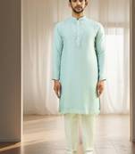 Blue silk kurta sets