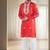 Red mirrar embroidery kurta sets indian ethnic wear