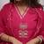 Rani pink viscose chanderi heavy thread embroidery sequins work kurta pant set