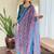 Teal viscose chanderi heavy thread embroidery work with printed dupatta kurta pant set